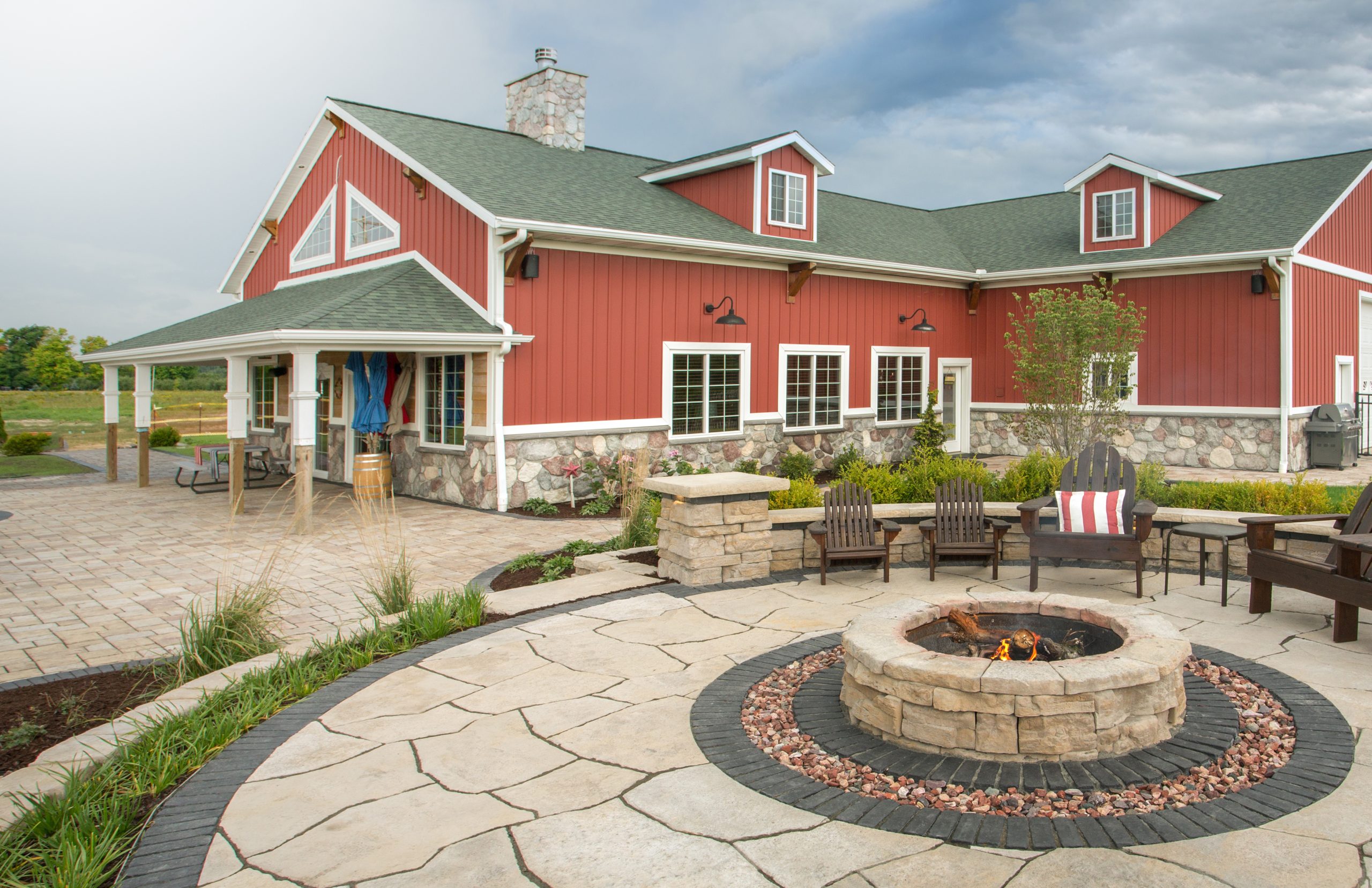 Belvedere Fire Pit, Belvedere Column, Column Cap, Dimensional & Coping, Grand Flagstone