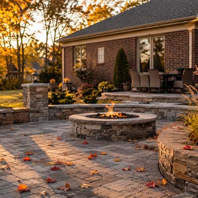 fall landscaping hardscaping